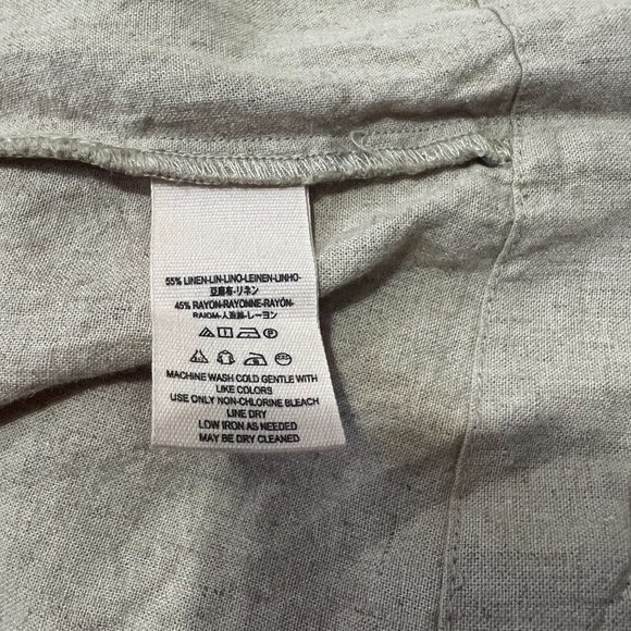 Free People Sweet Melody Trench Coat Size XS Natural Beige Linen Blend Duster - Picture 10 of 12